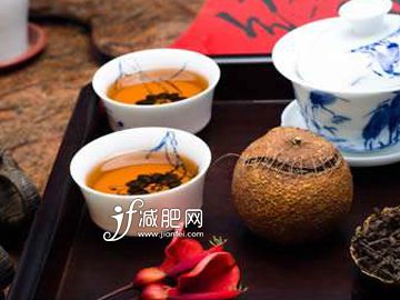 自制清新瘦腿茶 陈皮车前草茶