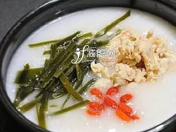 枸杞海带粥 枸杞海带粥