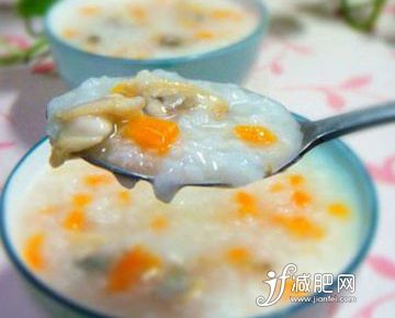 胡萝卜蛤蜊粥减肥食谱