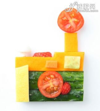 概念,饮食,设备用品,食品,生活方式_163081158_camera  in vegetable and fruit style_创意图片_Getty Images China