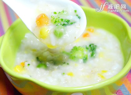 蔬菜玉米麦片粥