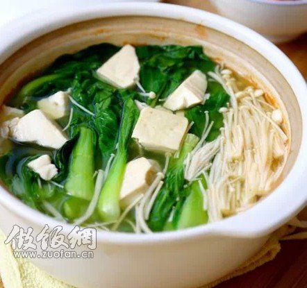 青菜豆腐汤的做法