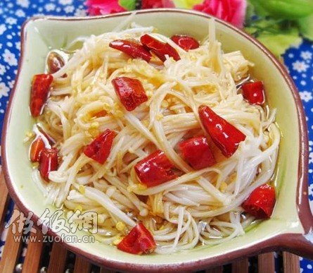 白灼金针菇的做法