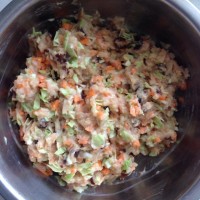 减脂食谱-油煎杂蔬鸡胸肉饼的做法图解3