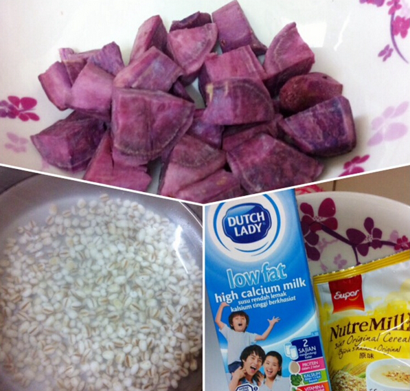 懒人的瘦身早餐---紫薯薏米麦片奶羹（宿舍版） 瘦身减肥食谱大全