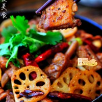 超级劲爆香辣过瘾【干锅连藕鸭】的做法图解10