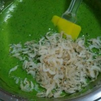 菠菜虾皮蛋饼（我的减肥餐）的做法图解2