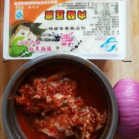 减肥餐  辣白菜豆腐汤的做法图解1