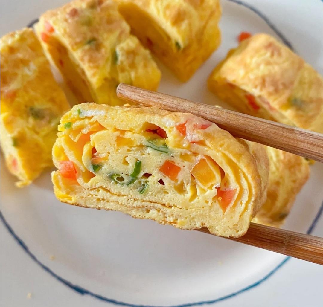 减脂餐｜日式厚蛋烧，快手健康早餐～的做法 步骤3