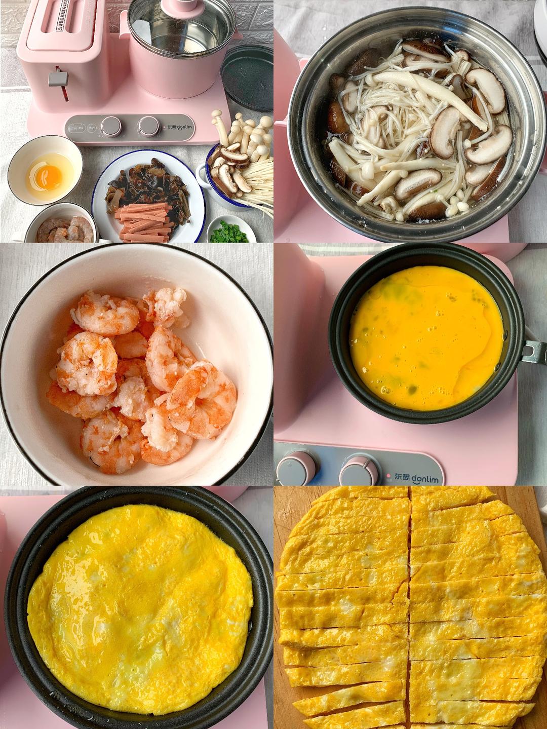 低卡减脂餐~三鲜菌菇汤的做法 步骤6