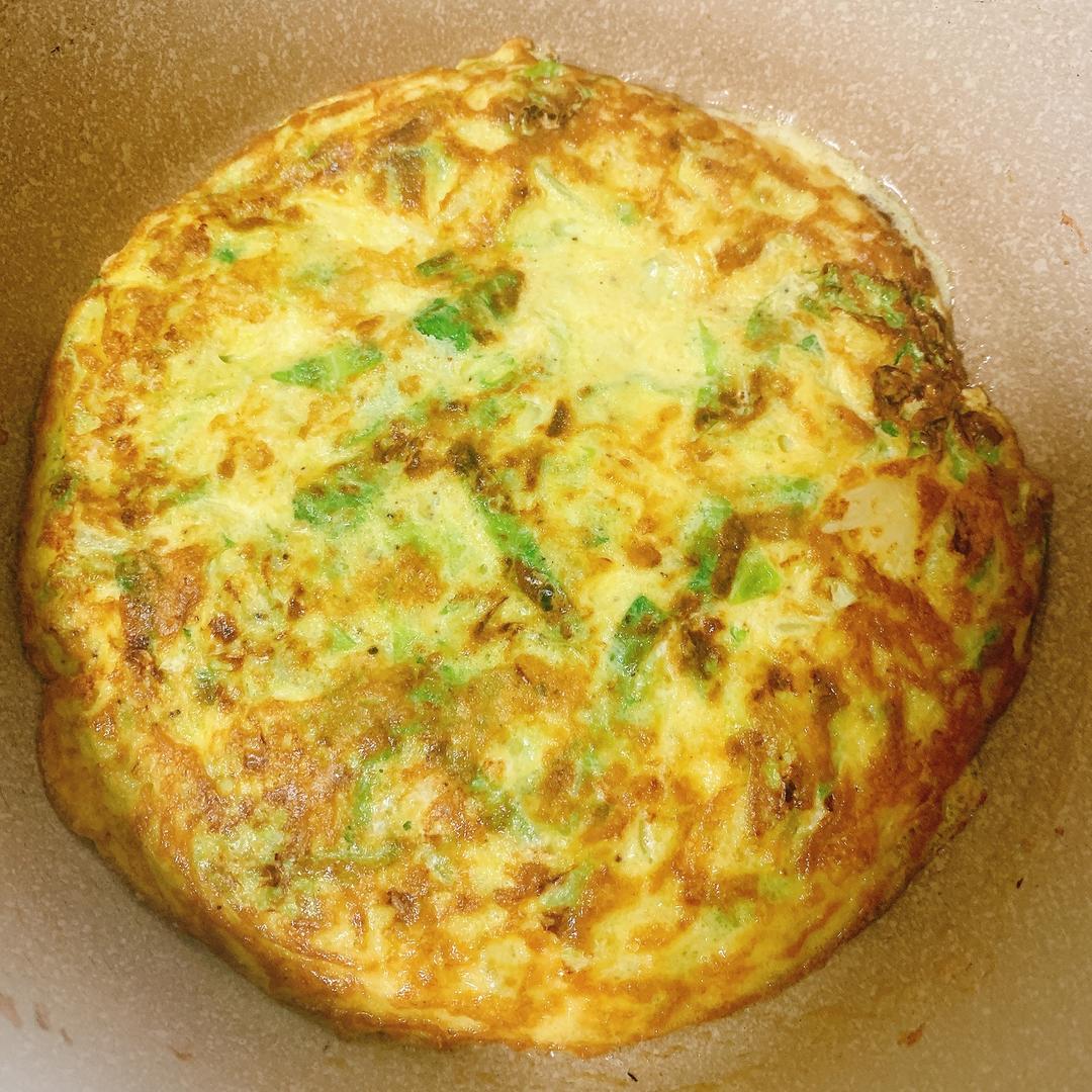 🔥一人食｜低卡减脂包菜鸡蛋饼（减肥党必学❗️）的做法 步骤11