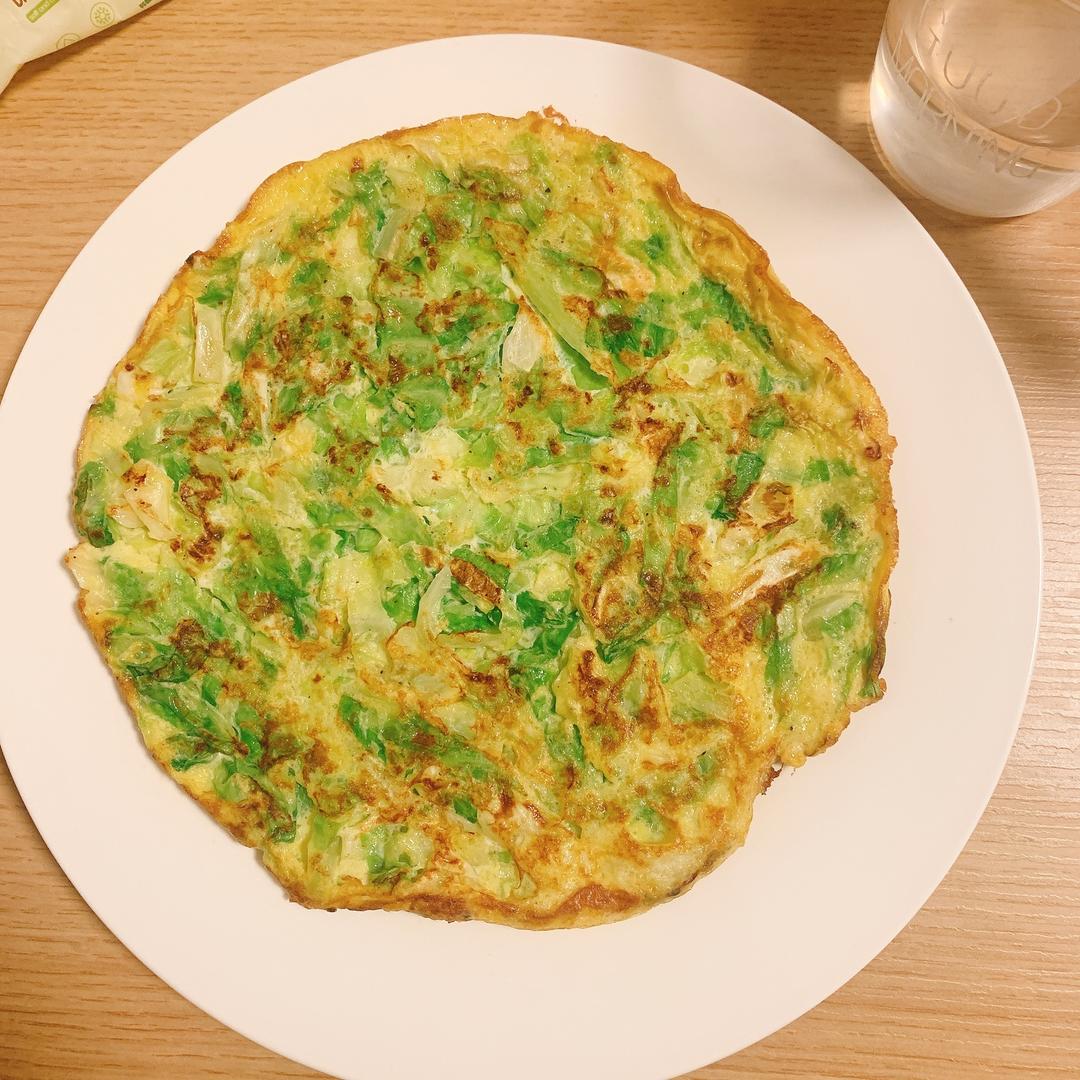 🔥一人食｜低卡减脂包菜鸡蛋饼（减肥党必学❗️）的做法 步骤12