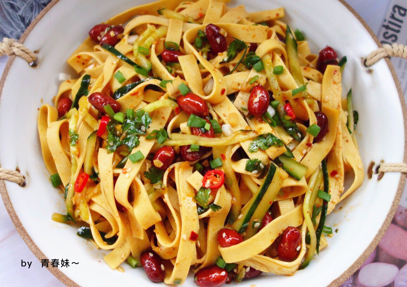 低脂减肥餐👉凉拌麻辣豆皮❗️酸辣开胃巨好吃😋的做法 步骤18