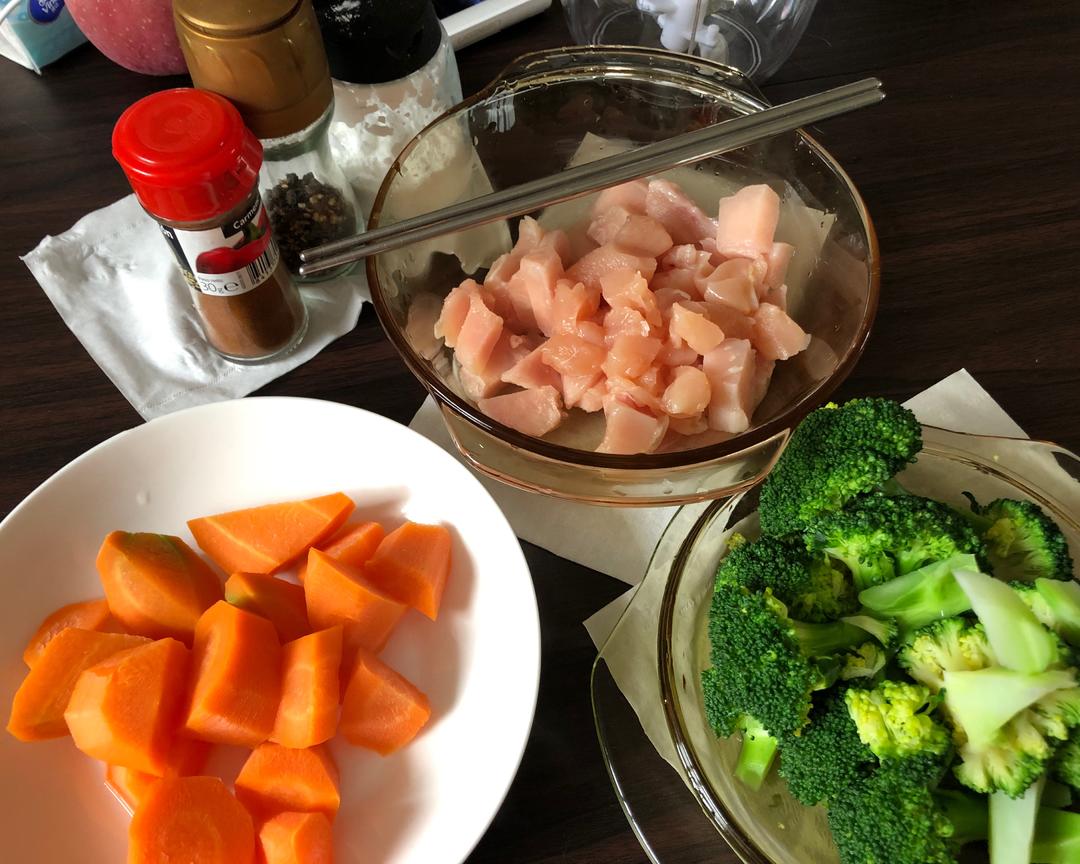 减肥、健身人士吃了狂点赞的蔬菜鸡胸肉饼的做法 步骤3