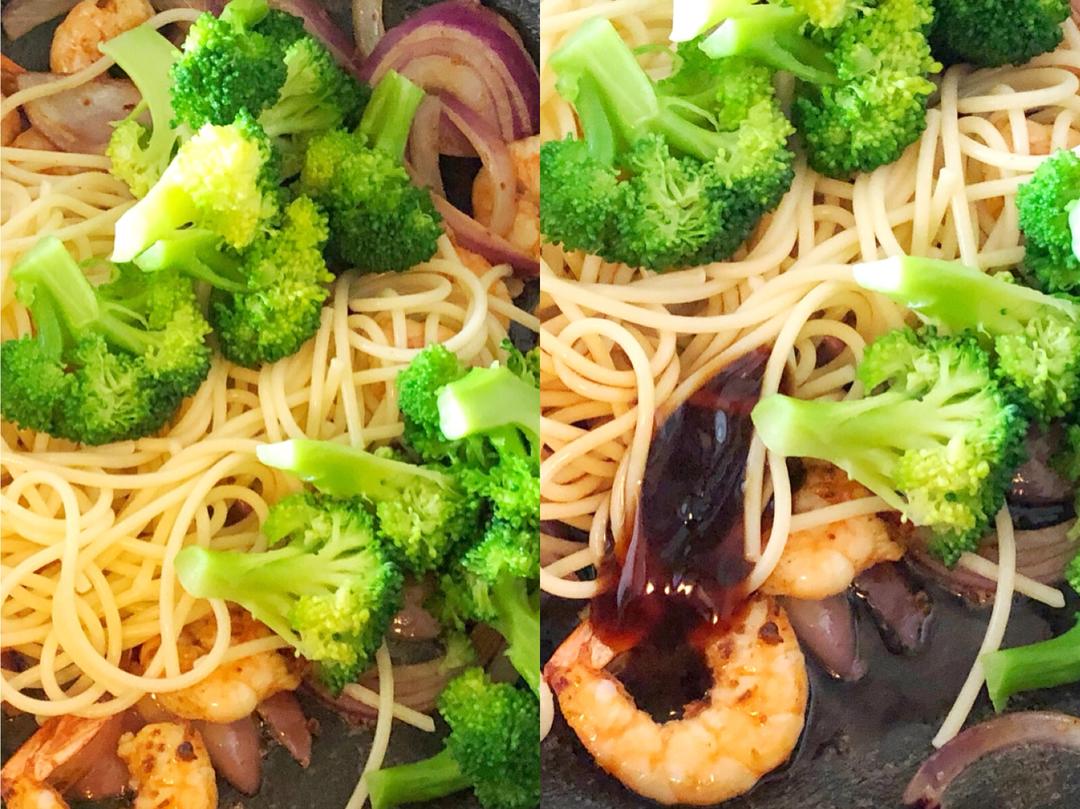 减脂|美味又低脂的虾油虾仁意大利面的做法 步骤5