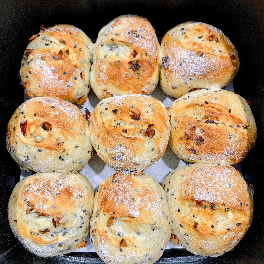 ♨️空气炸锅全麦红枣面包球的做法 步骤9