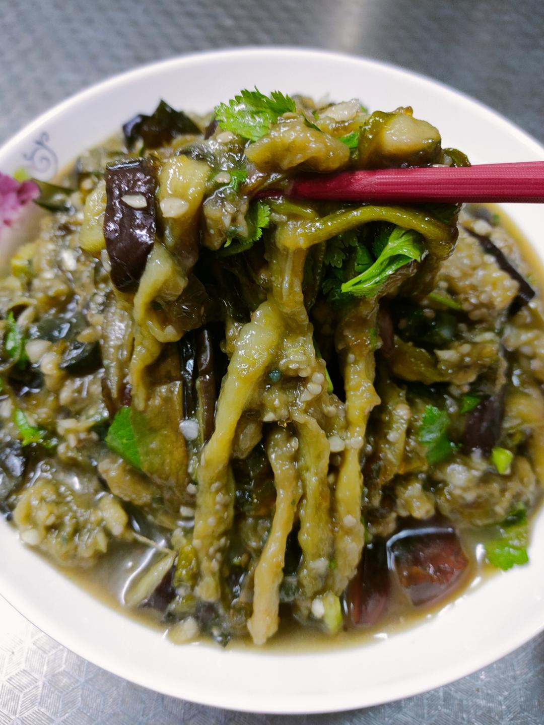 皮蛋辣椒擂茄子少油低脂版夏季下饭凉拌菜减肥餐的做法 步骤11