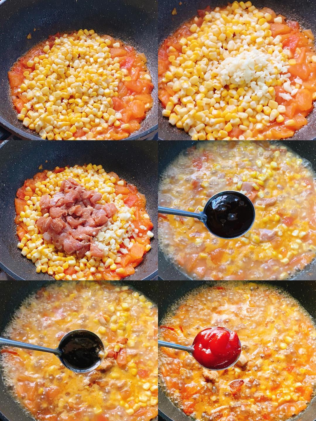 减肥期间必吃的减肥餐！茄汁玉米鸡胸肉的做法 步骤3