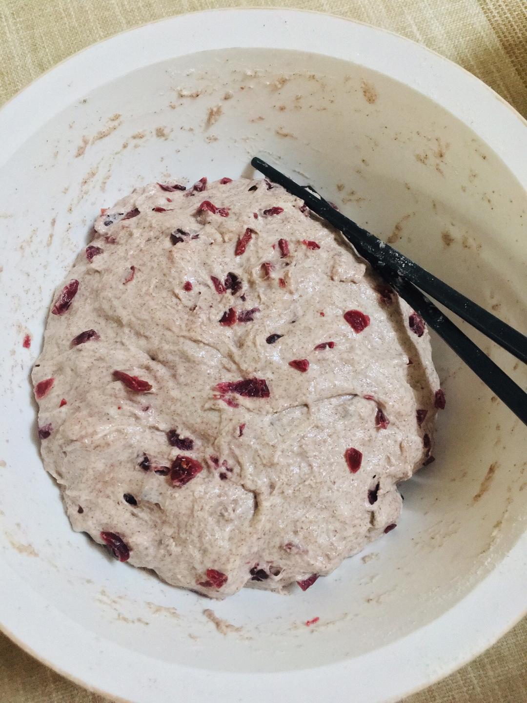 给减肥瘦身党  无糖无油全麦面包（免揉懒人版）的做法 步骤3