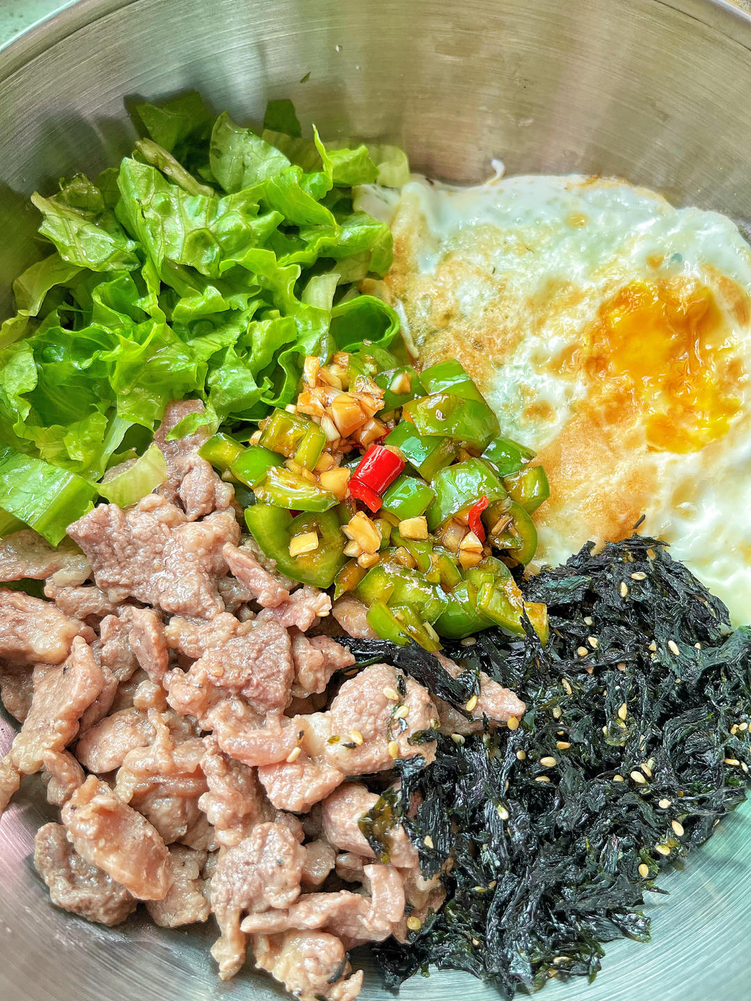 减脂也可以吃的生菜牛肉拌饭🥬🥩🍚吃饱还能瘦的做法 步骤8