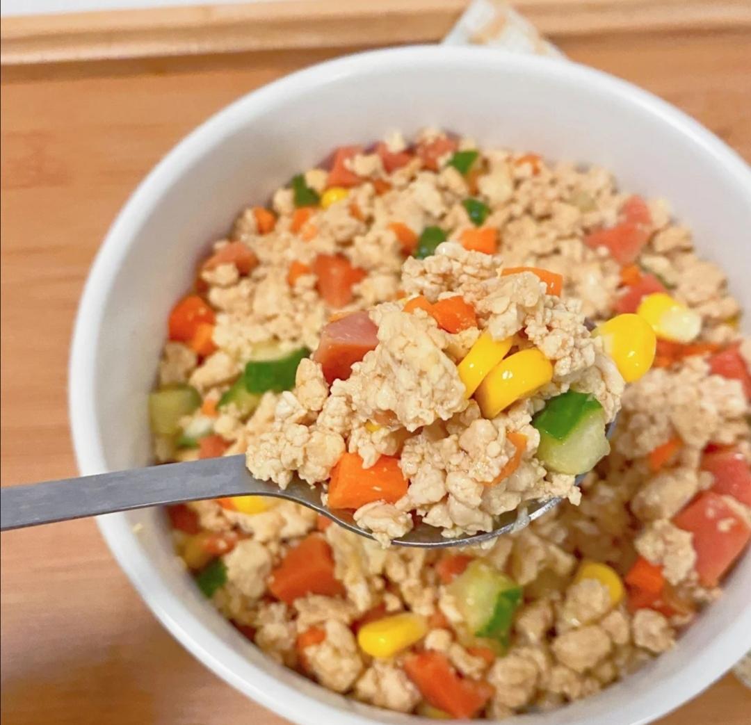 减脂餐｜无米豆腐炒饭低脂高蛋白‼️的做法 步骤3
