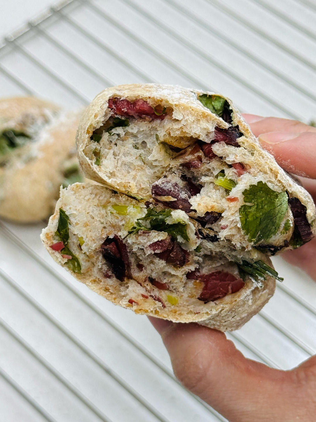 料多多 少油无糖 牛肉香菜恰巴塔 减肥主食的做法 步骤14