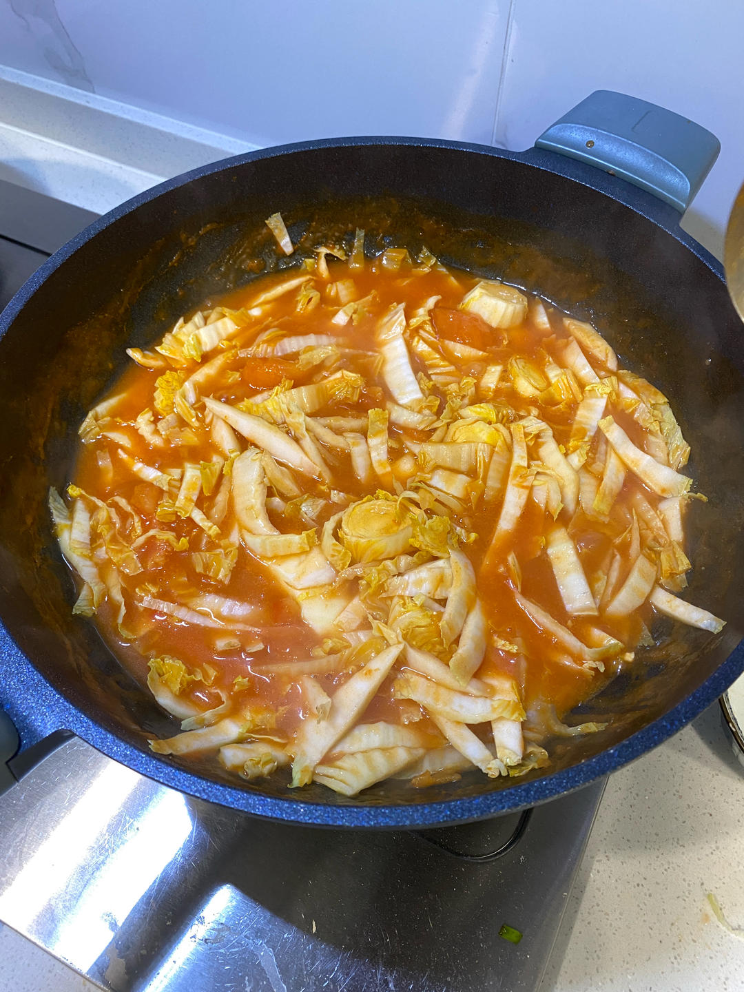 「减脂餐」咔咔掉秤的特浓番茄汤煮白菜！的做法 步骤9