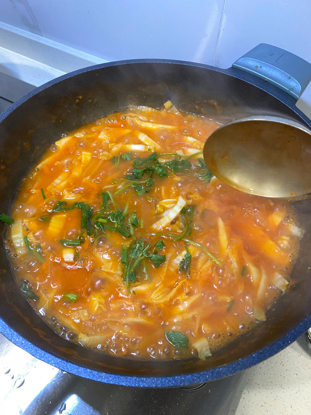 「减脂餐」咔咔掉秤的特浓番茄汤煮白菜！的做法 步骤10