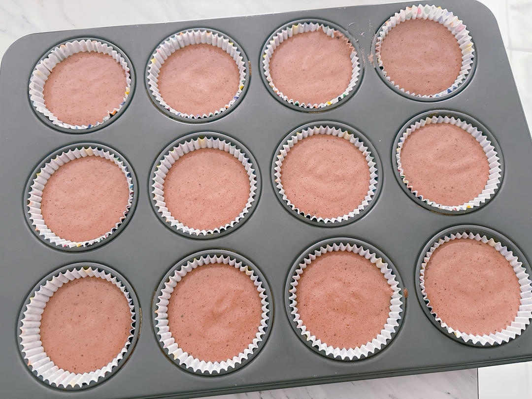 超少面粉🧁无糖全麦可可麦芬 减肥减脂解馋甜品的做法 步骤10