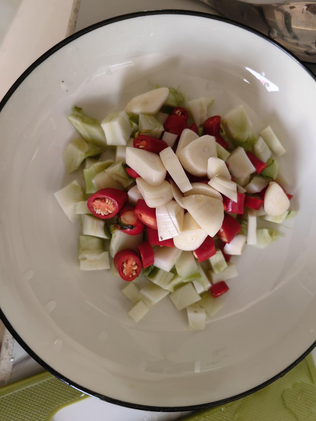 西兰花梗减脂餐的做法 步骤2