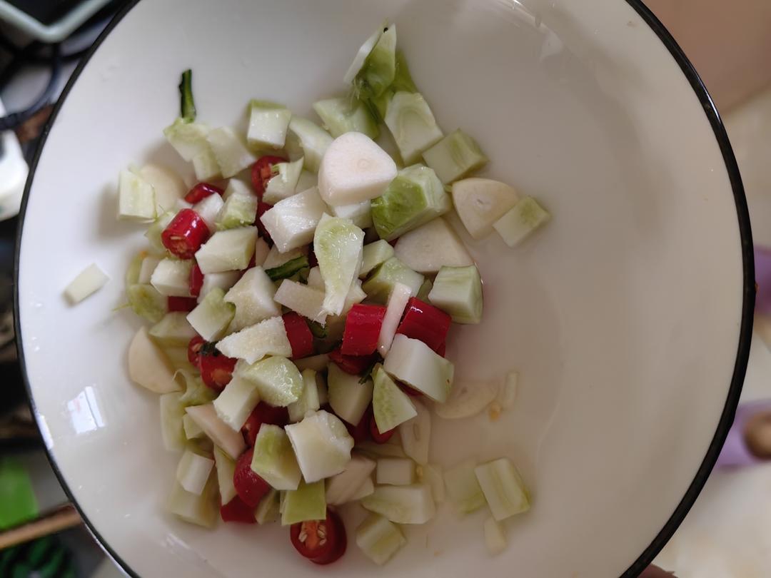 西兰花梗减脂餐的做法 步骤4