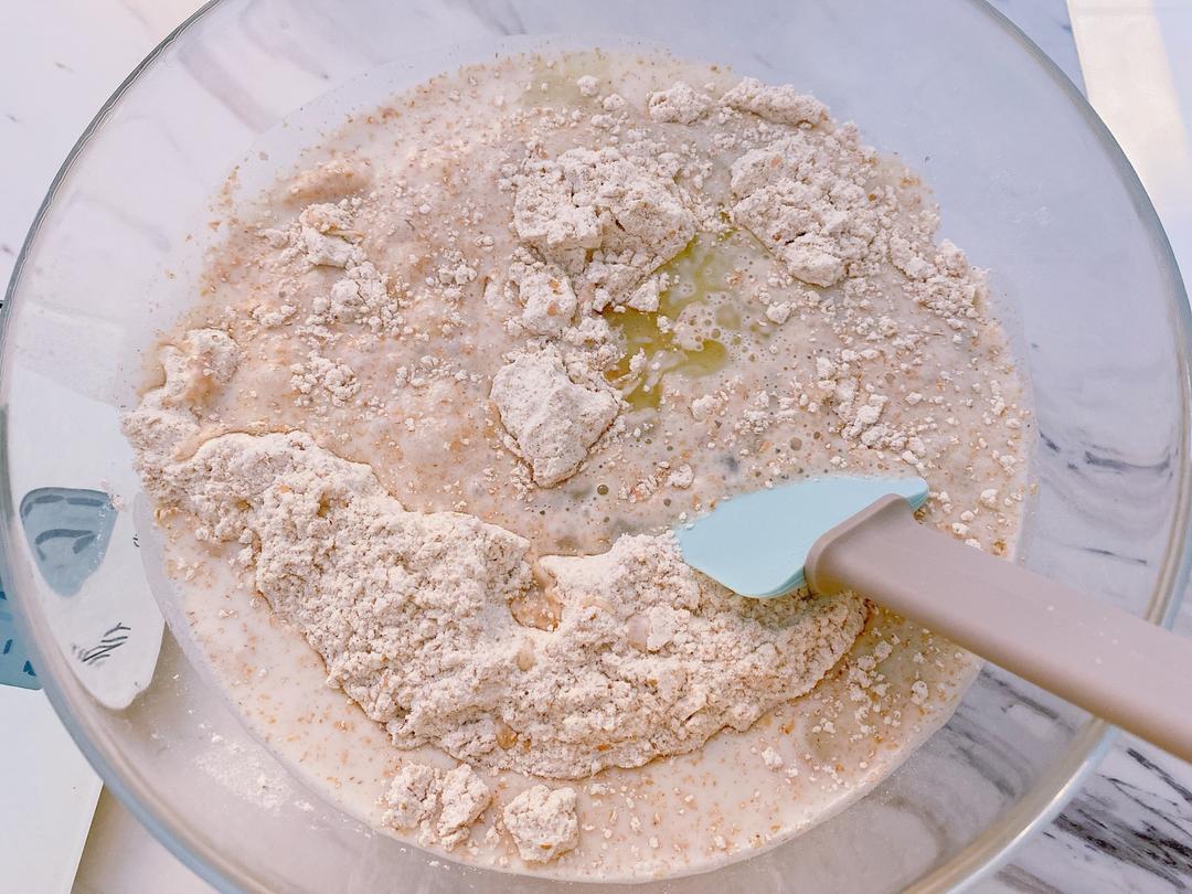 全麦圣诞🎄雪花❄️面包 无糖低卡低脂 减肥减脂圣诞🎅甜品的做法 步骤2