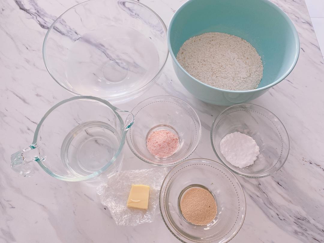 全麦碱水结🥨whole wheat pretzel🥨无碱水 小苏打版 无油无糖 减肥减脂代餐的做法 步骤1