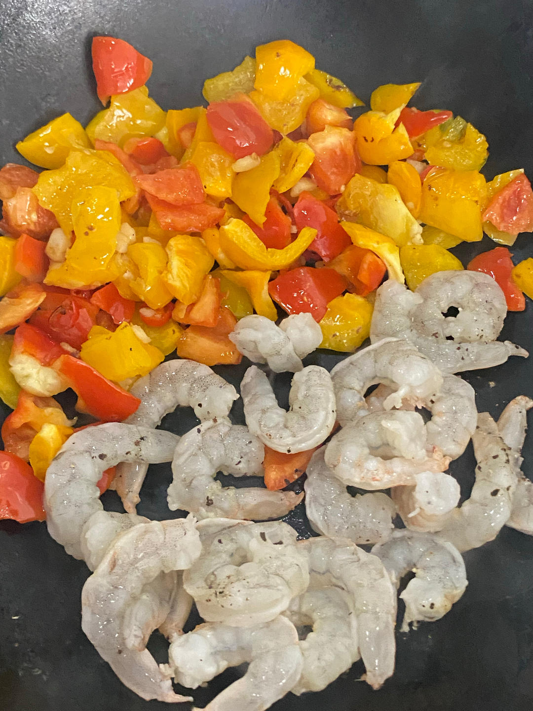 高维C彩椒炒虾仁 加备菜15分钟的减脂餐的做法 步骤5