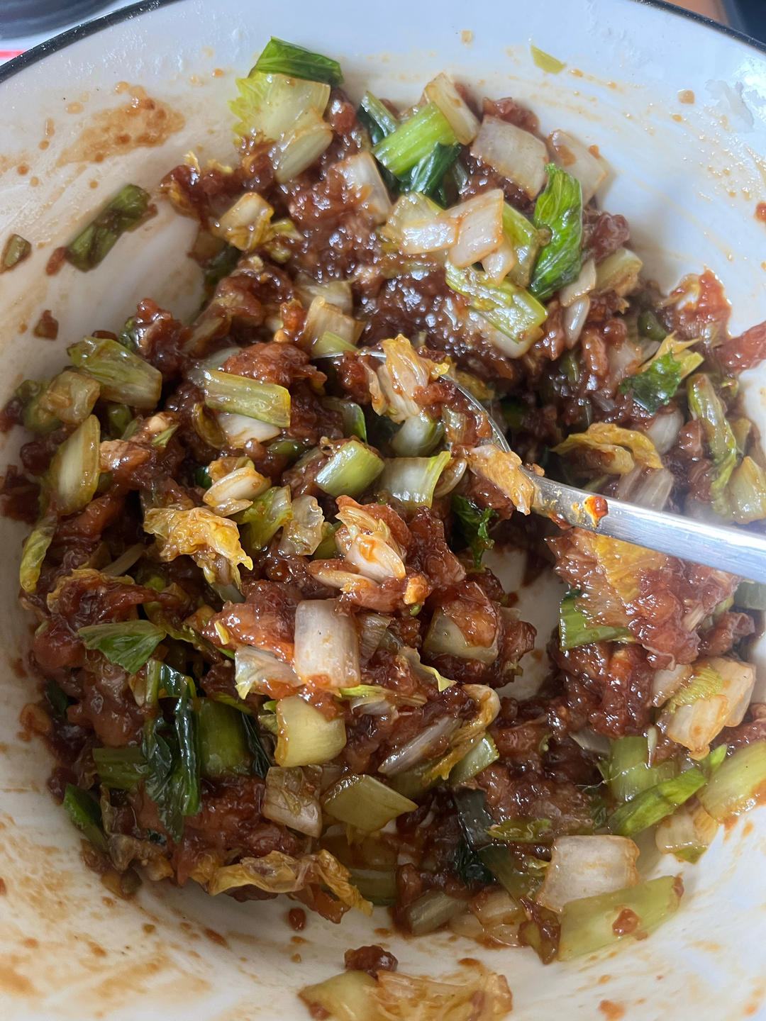 减脂减肥荞麦鸡肉包的做法 步骤4