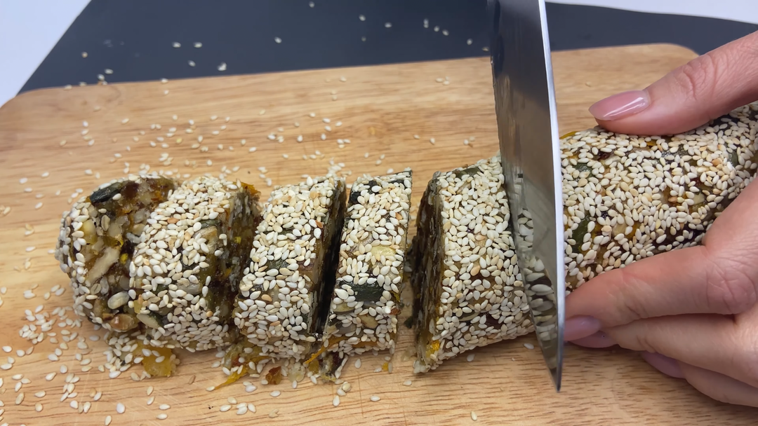 【健康减肥甜点】甜甜的“香肠”能量棒的做法 步骤15