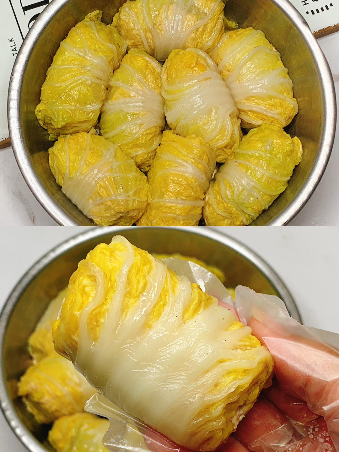 低脂营养减脂餐～白菜鸡肉卷！鲜嫩多汁巨美的做法 步骤5