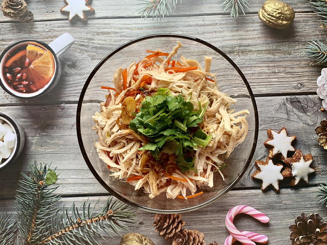 凉拌鸡丝（新手减肥餐）的做法 步骤6