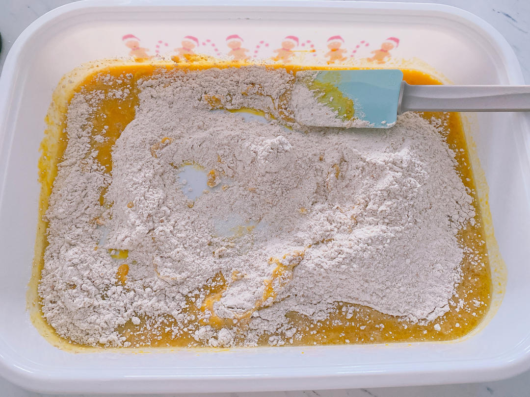 🎃whole wheat pumpkin ciabatta 手揉100%全麦南瓜恰巴塔 无糖低脂低卡面包🍞 减肥减脂主食的做法 步骤2