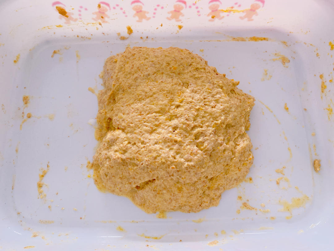 🎃whole wheat pumpkin ciabatta 手揉100%全麦南瓜恰巴塔 无糖低脂低卡面包🍞 减肥减脂主食的做法 步骤5