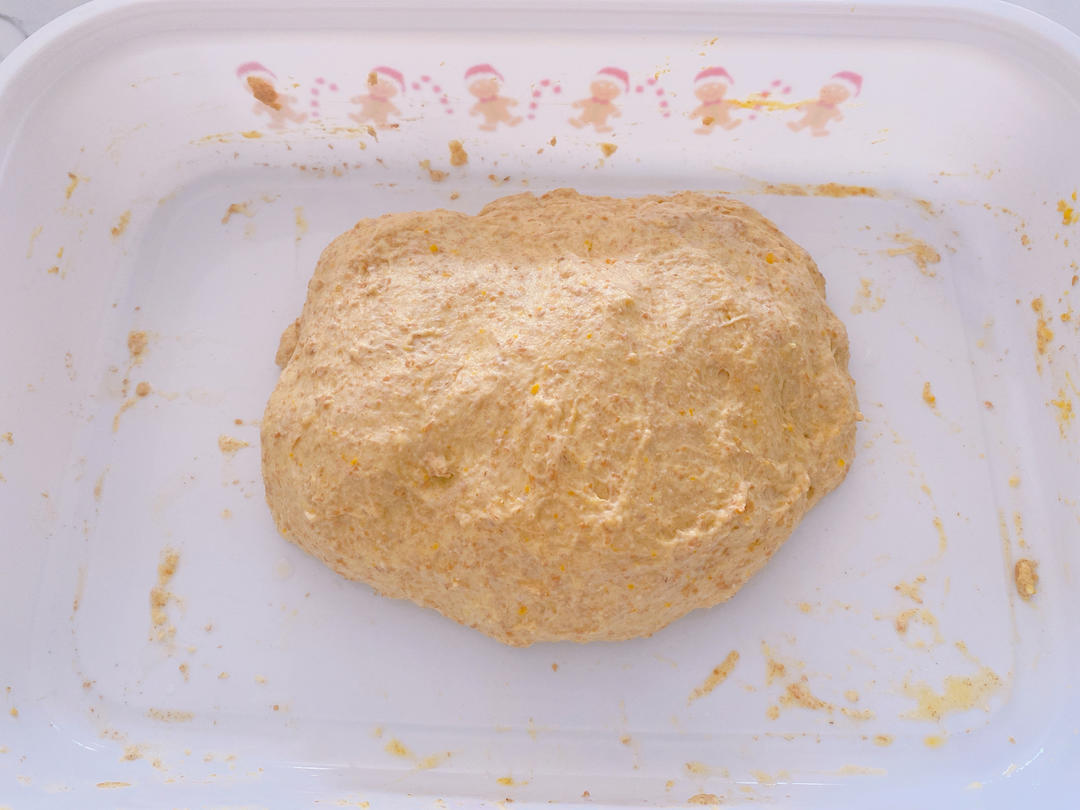 🎃whole wheat pumpkin ciabatta 手揉100%全麦南瓜恰巴塔 无糖低脂低卡面包🍞 减肥减脂主食的做法 步骤7