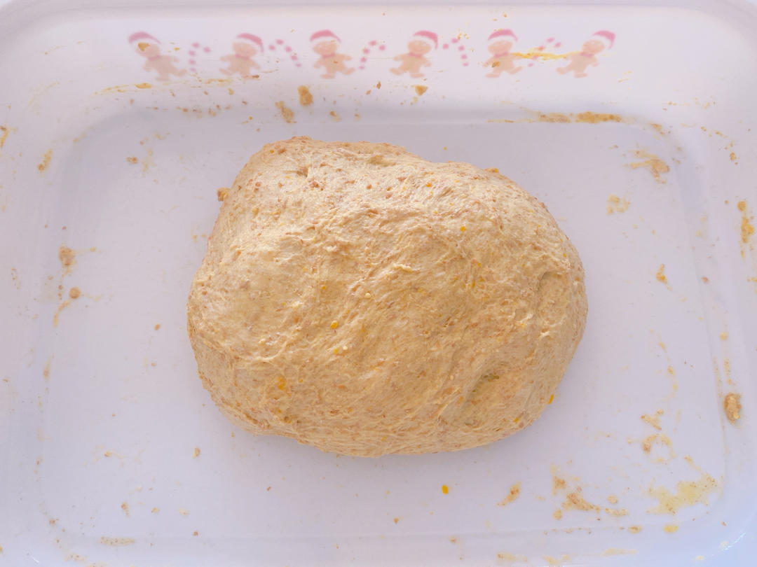 🎃whole wheat pumpkin ciabatta 手揉100%全麦南瓜恰巴塔 无糖低脂低卡面包🍞 减肥减脂主食的做法 步骤9