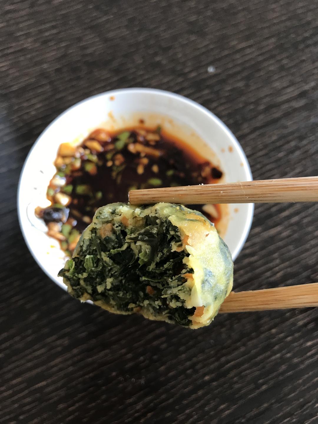 低卡减肥#蒸玉米面野菜&菜团子（手残党也能轻松完成）的做法 步骤7