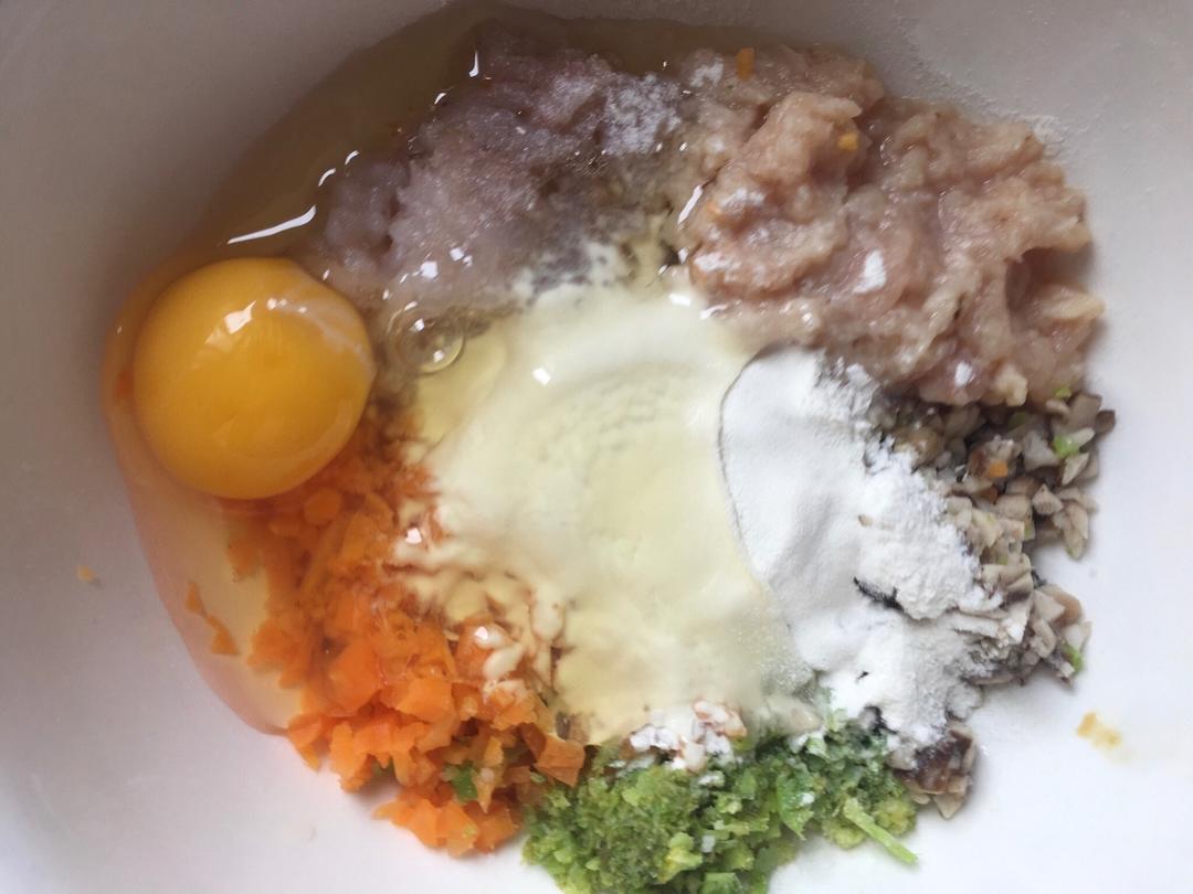 史上最好吃的减脂虾仁（鸡肉）蔬菜饼，低脂低热量，减肥餐必备！的做法 步骤6