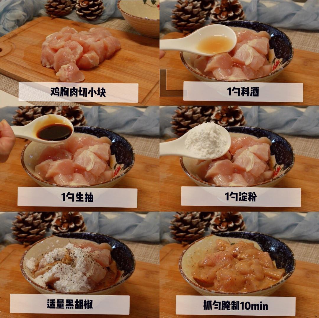 🔥吃了会上瘾的减肥餐㊙️西兰花口蘑炒鸡胸肉的做法 步骤1