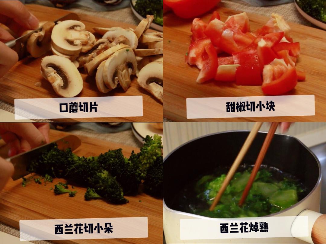 🔥吃了会上瘾的减肥餐㊙️西兰花口蘑炒鸡胸肉的做法 步骤2