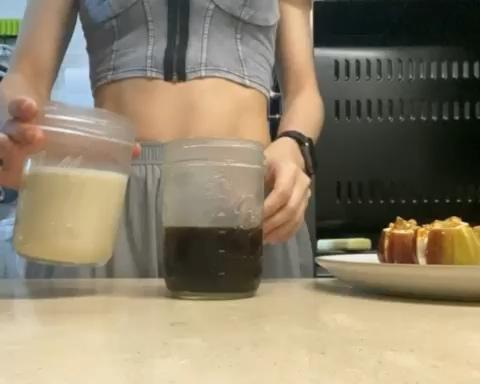 减肥也可以喝的饮品【燕麦奶咖啡冻】的做法 步骤6