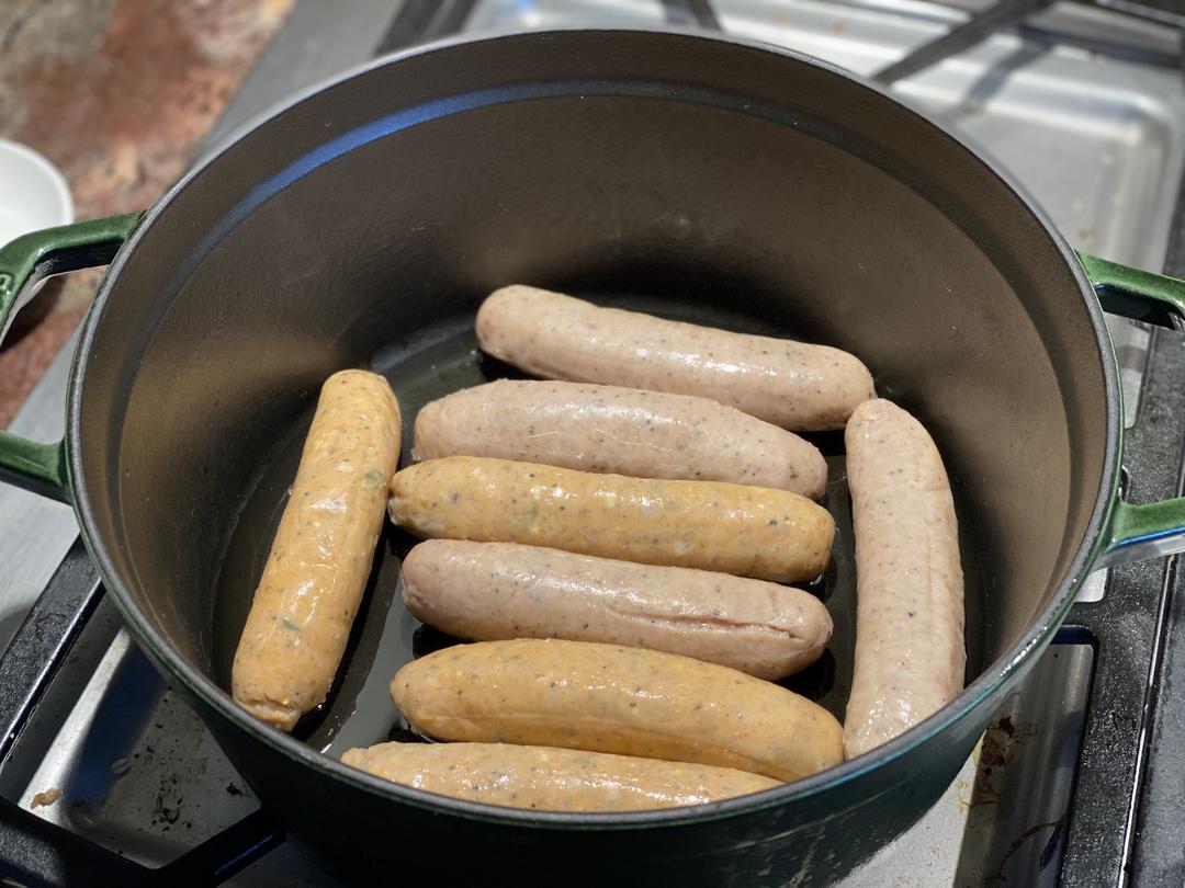 【减脂版】330卡最好吃的减肥餐，法国人的乱炖Sausage Cassoulet的做法 步骤2