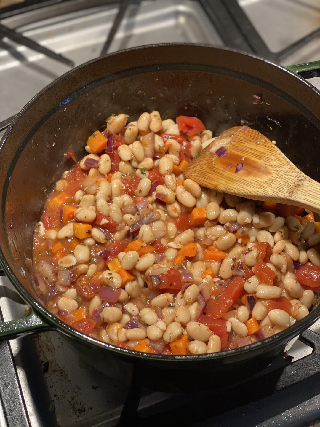 【减脂版】330卡最好吃的减肥餐，法国人的乱炖Sausage Cassoulet的做法 步骤9