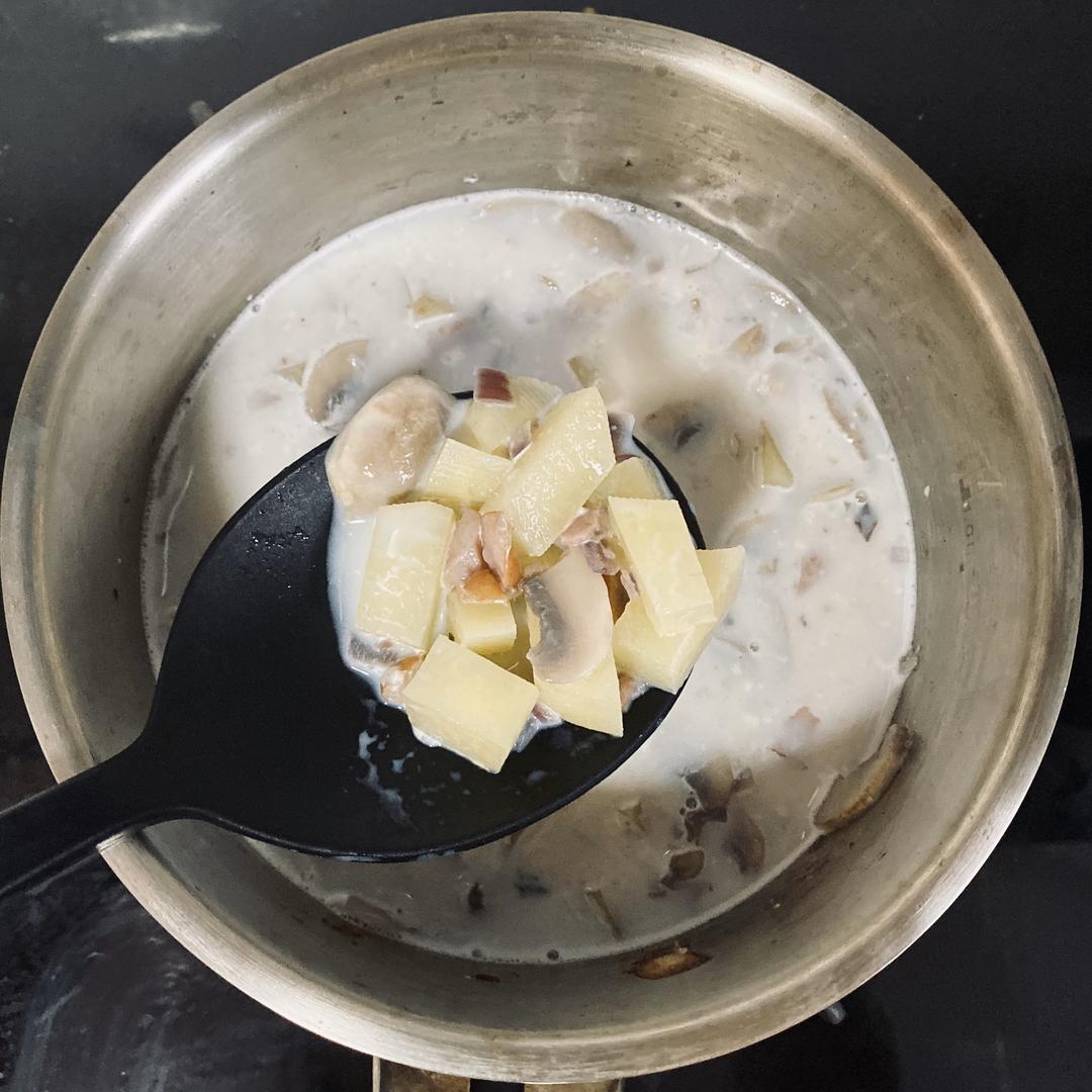 快手减肥早餐—无奶油版 蘑菇浓汤的做法 步骤4